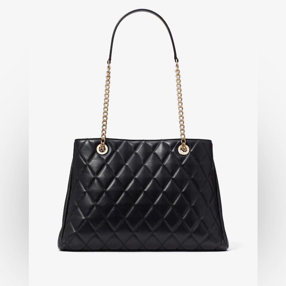 Kate Spade Carey Quilted Tote In Black